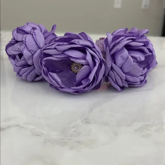 Used Purple Floral Headband - Picture 4 of 6